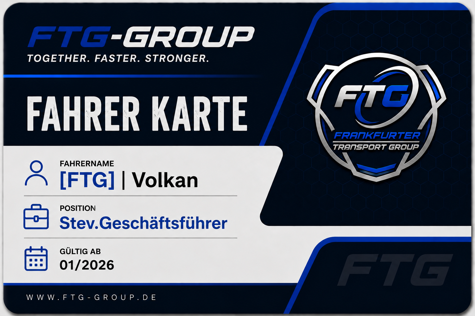 Fahrerkarte von [FTG] | Volkan