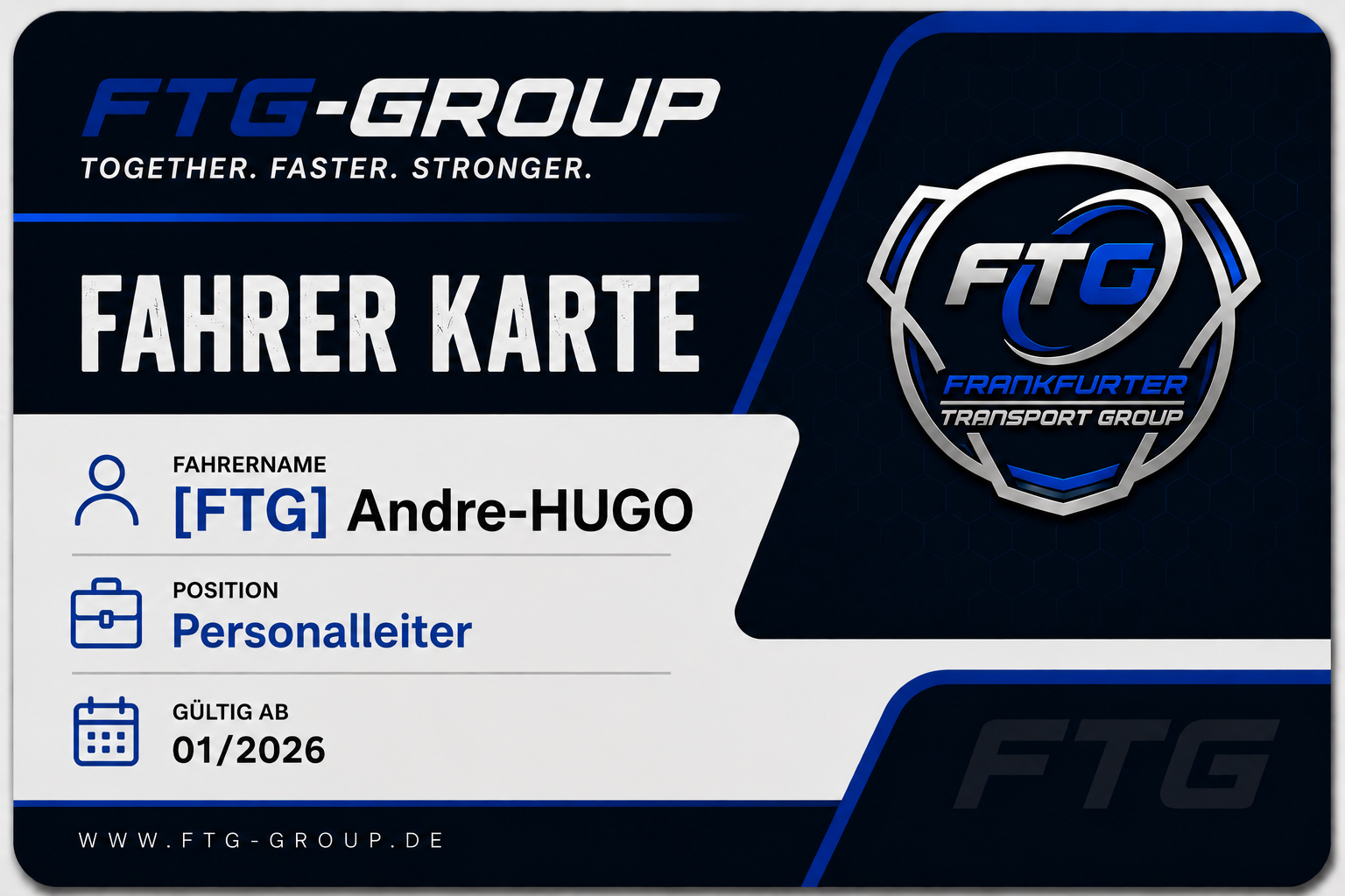 Fahrerkarte von [FTG] | Hugo